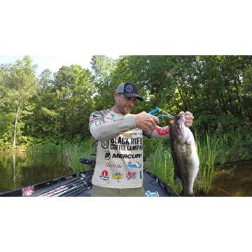 CUDA 9" Titanium Bonded Stainless Steel Freshwater Pistol Grip Pliers 18096 Durable Fishing Hooks Remover with Integrated Crimper and Mono Fluorocarbon Cutter