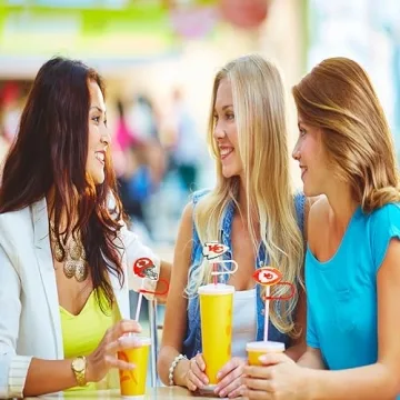 Football Team Theme Straw Covers - 9 Silicone Tops & Stickers