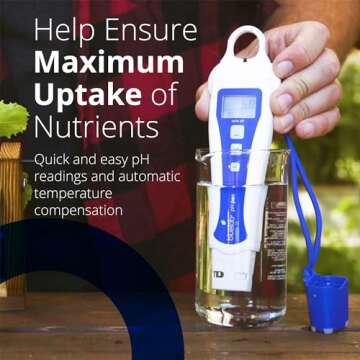 bluelab pH Pen - ± 0.1 pH Accurate, Durable Double Junction Probe, Waterproof & Floats, Auto Temperature Compensation, Easy Calibration - Made in NZ