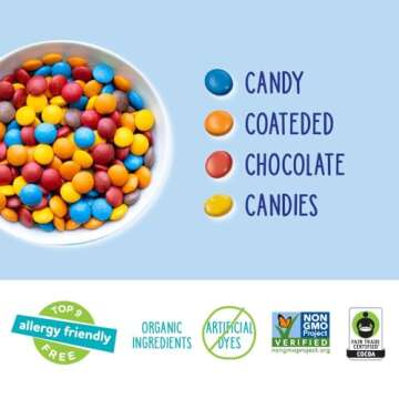 YumEarth Choco Yums, 5- 0.7 Ounce Snack Packs, Allergy Friendly, Gluten Free, Non-GMO, Vegan, No Artificial Flavors or Dyes (Pack of 1)