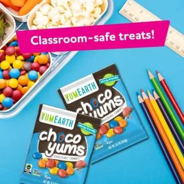 YumEarth Choco Yums, 5- 0.7 Ounce Snack Packs, Allergy Friendly, Gluten Free, Non-GMO, Vegan, No Artificial Flavors or Dyes (Pack of 1)