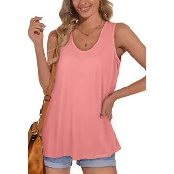 OFEEFAN Summer Tank Tops for Women Soft Loose Fit
