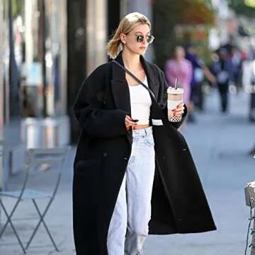 Amyoole 2 Pack Reusable Boba Cup,24Oz Wide Mouth Smoothie Cup,mason Jar Glass Cups with Lids and Straws,Bubble/Boba Tea Cups,Ice Coffee Tumbler 2 colored straws 1 sponge brush(White)