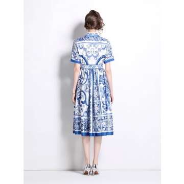 LAI MENG Floral Women's Midi Dress - Casual Elegance