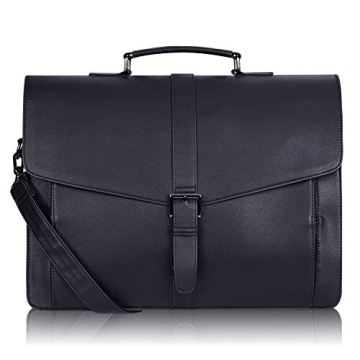 Stylish ESTARER Men's Leather Briefcase for 15.6" Laptops