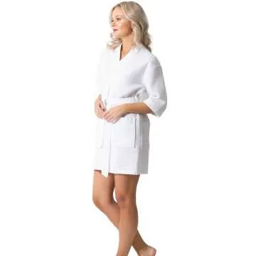 Turkish Linen Women's Waffle Robe for Comfort