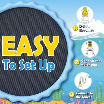 Hyperzoo Splash Pad, 86.6" Outdoor Sprinkler Splash Pad Toys for Dogs and Kids Inflatable Water Play Mat Toys Extra Large 0.5mm Thickness Summer Funny Toys for Dogs and Toddlers Age Blue