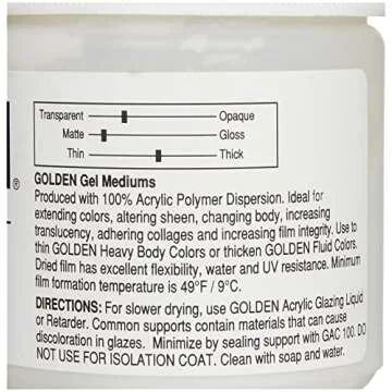 Golden Soft Matte Gel Medium for Artists and Crafters