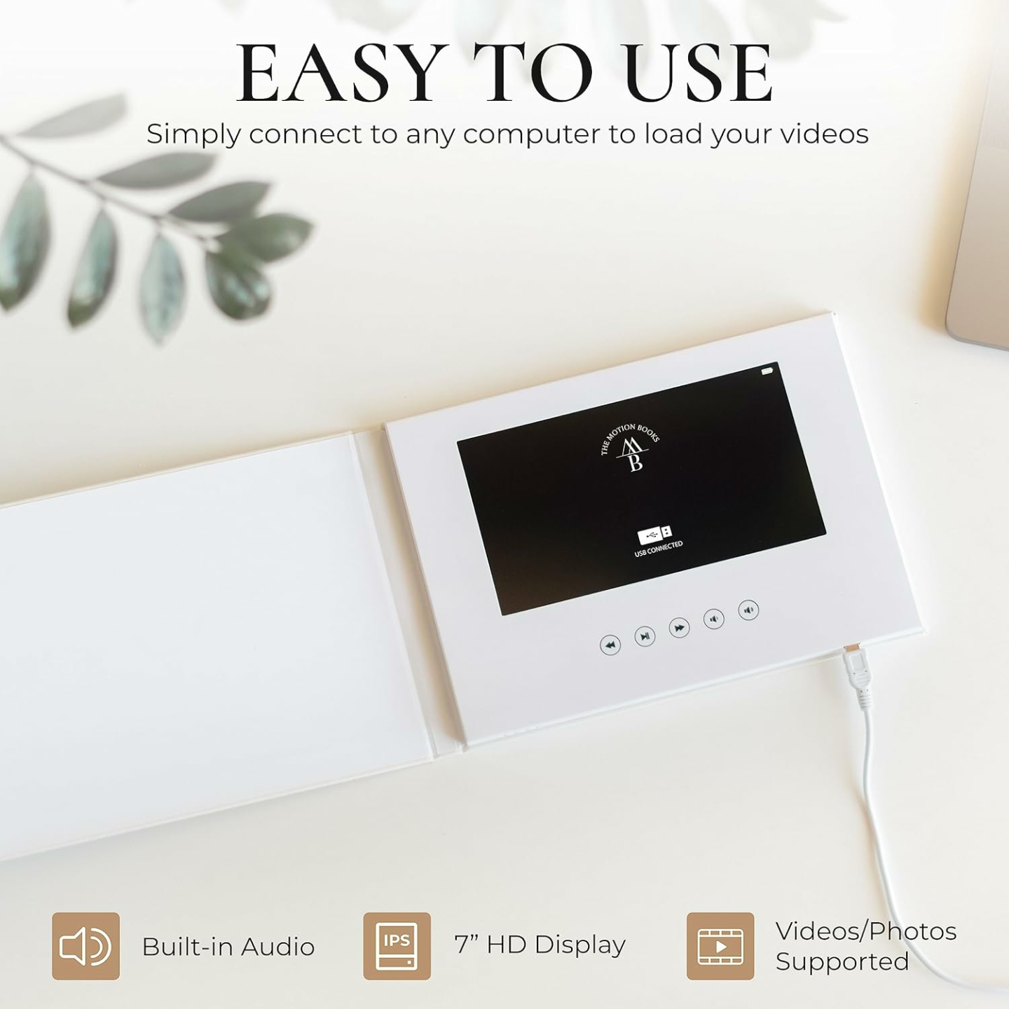 Luxury Video Album with 7” Display & Rechargeable Battery