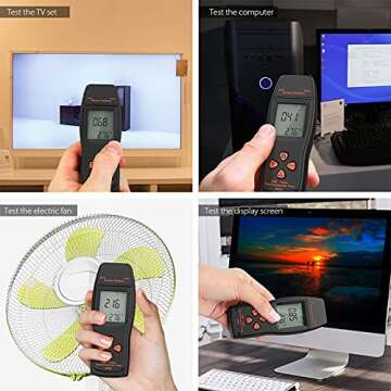 LIZIWEI Mini Digital LCD EMF Meter, Handheld Electromagnetic Field Radiation Detector, Dosimeter Cou...