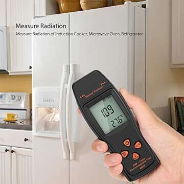 LIZIWEI Mini Digital LCD EMF Meter, Handheld Electromagnetic Field Radiation Detector, Dosimeter Counter Tester