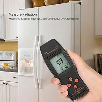 LIZIWEI Mini Digital LCD EMF Meter, Handheld Electromagnetic Field Radiation Detector, Dosimeter Counter Tester