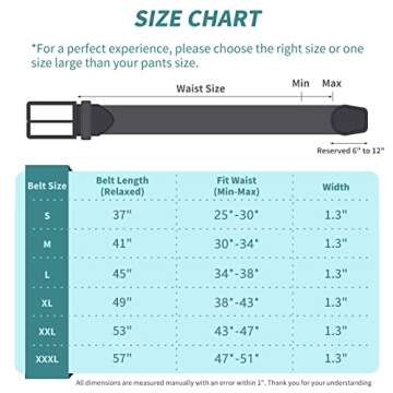 FAIRWIN Golf Belts for Men Woven Stretch 1.3" Elastic Braided Cloth Belts for Jeans Casual Fabric Stretchy Belts Mens