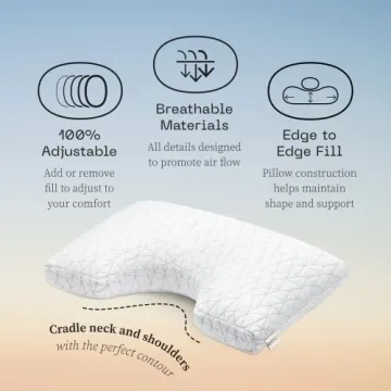 Coop Home Goods Cut-Out Adjustable Pillow for Side Sleepers