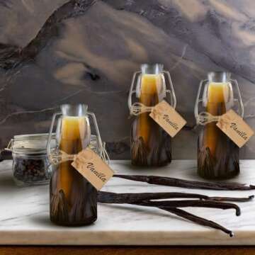 BLUE PANDA 15 Pack Small Swing Top Glass Bottles - 2 oz/60 ml Bottles with Lids, Stoppers, Tags & Jute Twine for Wedding Party