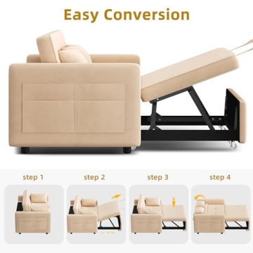 DWVO Convertible Sofa Bed - Adjusts and Sleeps Stylishly