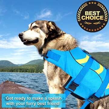 Fragralley Shark Dog Life Jacket, Adjustable Dog Life Vest with Shark Fin, Suit for Small Medium Large Dog Life Vest for Swimming and Boating