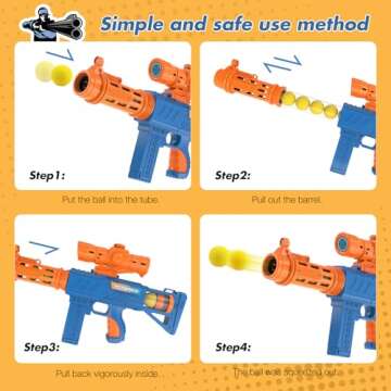 KKONES Kids 2-in-1 Shooting Game Toy Set with LED Lights