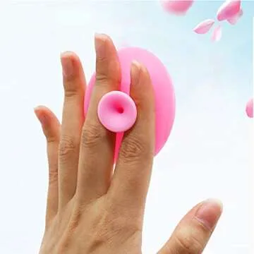 HieerBus Soft Silicone Face Scrubber,Facial Cleansing Brush,Facial Exfoliation Scrub for Massage Pore Cleansing Blackhead Removing Deep Scrubbing for All Kinds of Skins (2ed-Pink + Purple)