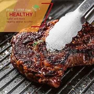 SHINEURI 10.5 Inch Nonstick Grill Pan - Dishwasher Safe