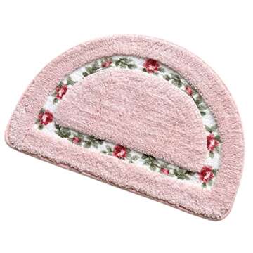 Sytian Cute Pink Rose Rug for Bedroom Living Room