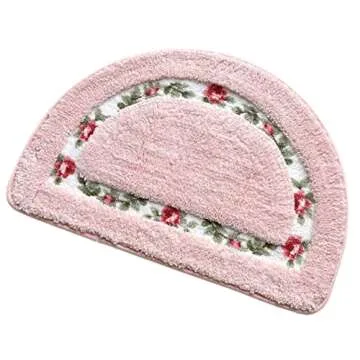 Sytian Cute Pink Rose Rug for Bedroom Living Room
