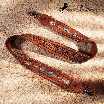 Montana West Western Purse Straps Crossbody Handbag Replacement Leather Strap on Purse Wide Straps PST-1006BR
