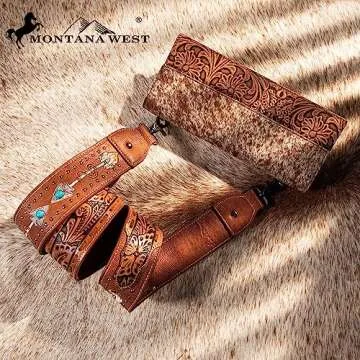 Montana West Western Purse Straps Crossbody Handbag Replacement Leather Strap on Purse Wide Straps PST-1006BR