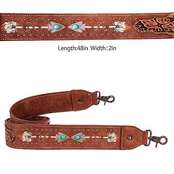 Montana West Western Purse Straps Crossbody Handbag Replacement Leather Strap on Purse Wide Straps PST-1006BR