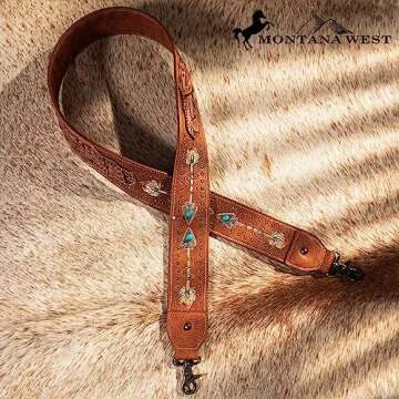 Montana West Western Purse Straps Crossbody Handbag Replacement Leather Strap on Purse Wide Straps PST-1006BR