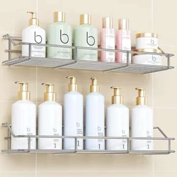 Adhesive Shower Caddy - Rustproof Essentials Organizer