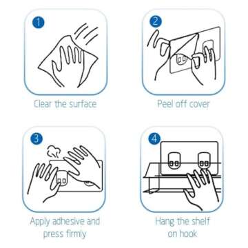 Adhesive Shower Caddy - Rustproof Essentials Organizer