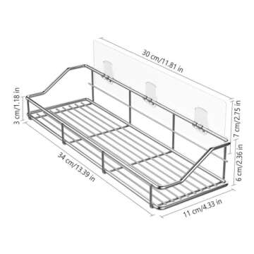 Adhesive Shower Caddy - Rustproof Essentials Organizer