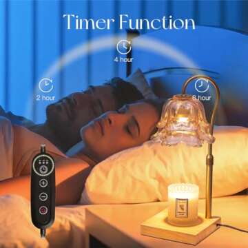 Candeldo Candle Warmer Lamp with Timer and Adjustable Height