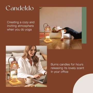 Candeldo Candle Warmer Lamp with Timer and Adjustable Height