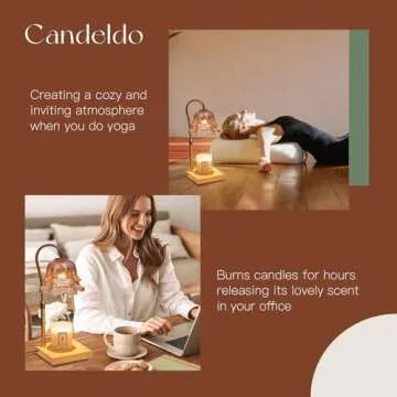 Candeldo Candle Warmer Lamp with Timer and Adjustable Height