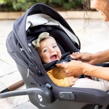 Joie Mint Latch Baseless Infant Car Seat – Lightweight, Built-in Rigid Latch Connectors and Side-Impact Protection – No Base Installation Required, Travel-Friendly Design (Evergreen)