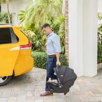 Joie Mint Latch Baseless Infant Car Seat – Lightweight, Built-in Rigid Latch Connectors and Side-Impact Protection – No Base Installation Required, Travel-Friendly Design (Evergreen)