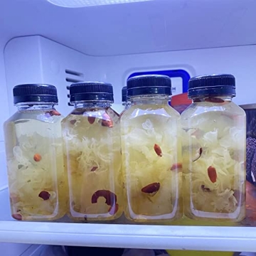 HNXAZG 10 Pcs 8 Oz Plastic Juice Bottles with Tamper Proof Lids