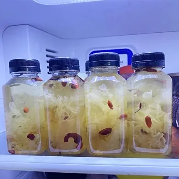 HNXAZG 10 Pcs 8 Oz Plastic Juice Bottles with Tamper Proof Lids