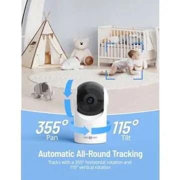 2K UHD Baby Monitor with App Control & Night Light