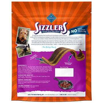 Blue Buffalo Sizzlers Natural Bacon-Style Soft-Moist Dog Treats Original Pork 32-oz bag