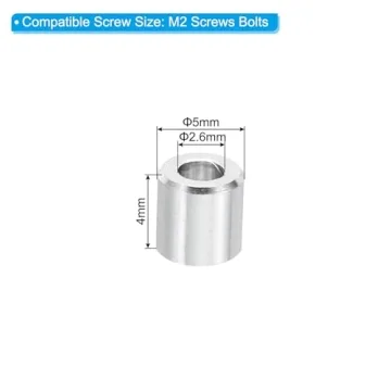 PATIKIL M2 Aluminum Spacers - Durable, 10 Pcs Metal Spacer
