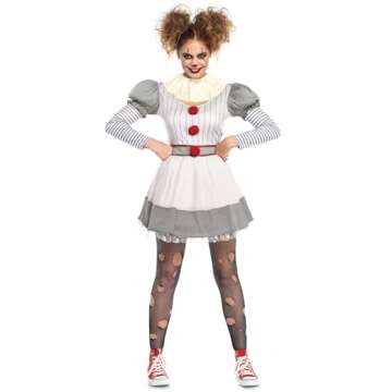 Leg Avenue Creepy Clown Costume for Women