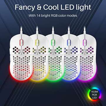 DIERYA M1SE Wired Gaming Mouse with RGB Lighting