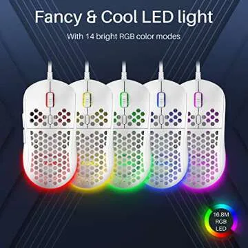 DIERYA M1SE Wired Gaming Mouse with RGB Lighting