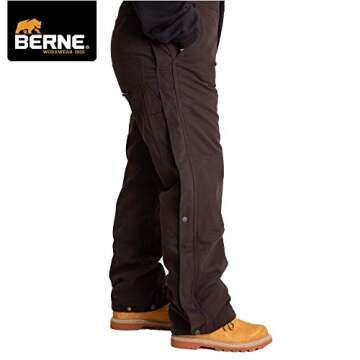 Berne Women's Softstone Duck Insulated Bib Overall, Medium Regular, Dark Brown