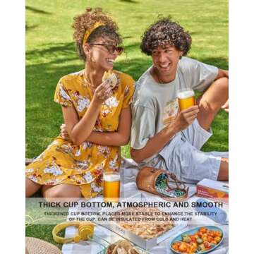 LUXU Beer Glass, 20 oz Can Shaped Beer Glasses Set of 4 -Craft Drinking Glasses,Large Beer Glasses for Any Drink and Any Occasion (Set of 4)