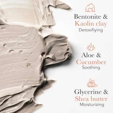 Beauty by Earth Clay Mask for Face - USA Made with Organic & Natural Ingredients, Non-Drying Pore Cleansing Mud Mask, Skin Care Facial Mud for Women & Men, Minimizes Pores and Excess Oil