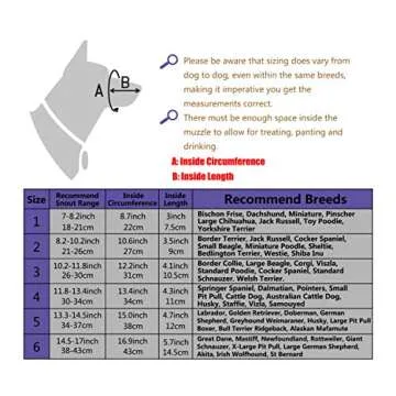 JeonbiuPet Dog Muzzle, Silicone Adjustable Basket Muzzle for Dog Anti-Chewing and Anti-Barking Allows Drinking and Panting (Size 4)